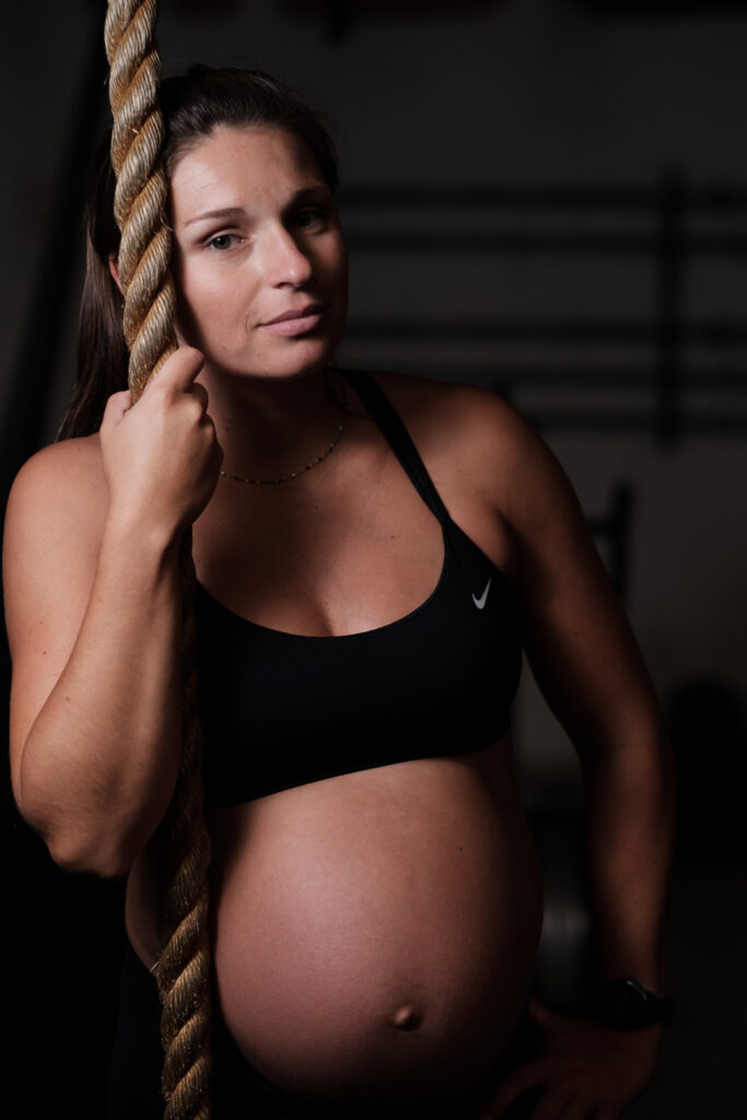 Fitness zwangerschap fotoshoot